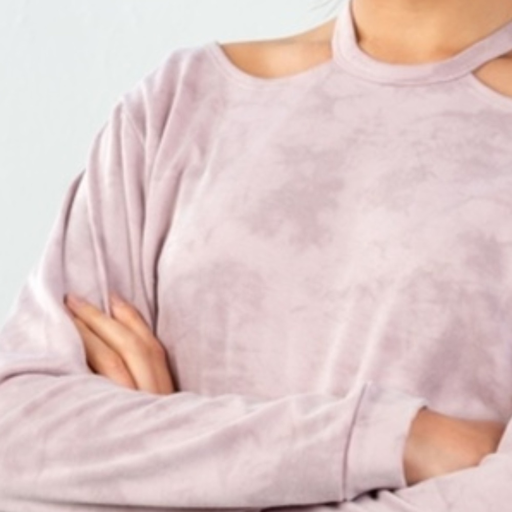 Womens Pullover Top Acid Wash Pink Casual Shirt - Picture 4 of 4